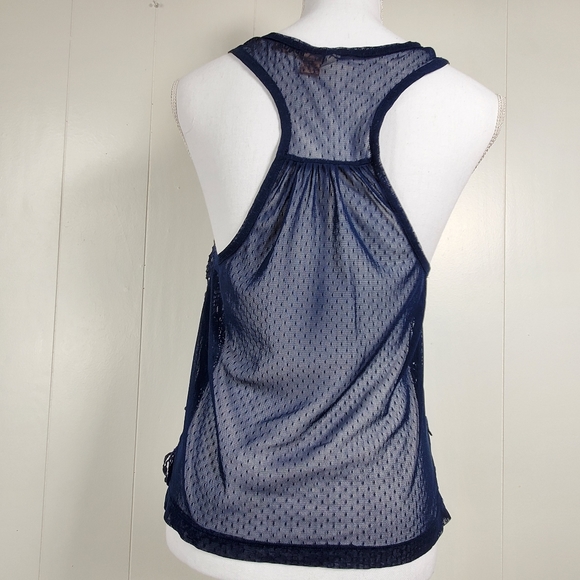 Eyeshadow embroidered boho hippie lace crop tanktop medium - Picture 4 of 9